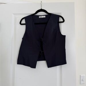 Elodie Navy Sleeveless Vest